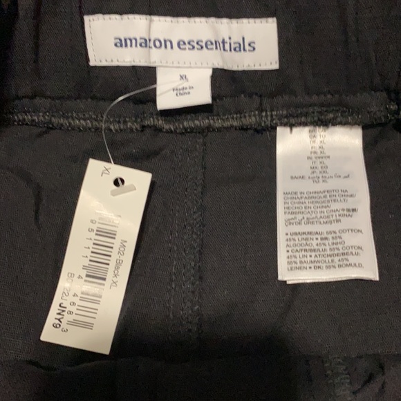 Women’s black cotton/linen shorts, Size XL - Picture 6 of 8